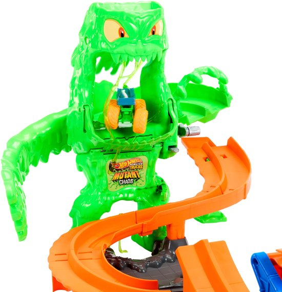 Hot Wheels Monstertrucks Versla het gemuteerde monster - Speelset met speelgoedauto en Slime van Hot Wheels — afbeelding 3