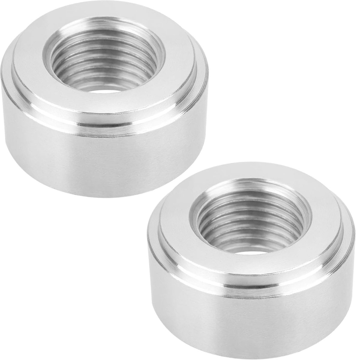 Dailygoods- Weld Bungs Aluminium - 2 Stuks M14x1,5mm - Geschikt voor Intercooler/Pijp/Brandstoftank - Diameter 24,8mm - Hoogte 12mm - Eenvoudig te Ins