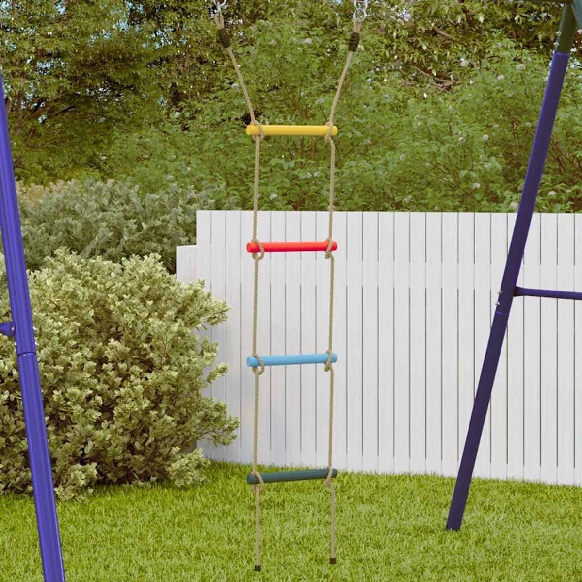 Gebreide ladder voor kinderen, 4 sporten klimladder, PE-touw