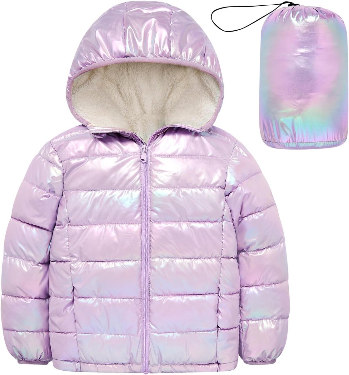 Meisjes Jassen Meisjes Winterjas Gewatteerde Jas Hooded Gewatteerde Jas Kinderen Warm Glanzend Sneeuwpak Winddicht Bovenkleding 4-12 Jaar
