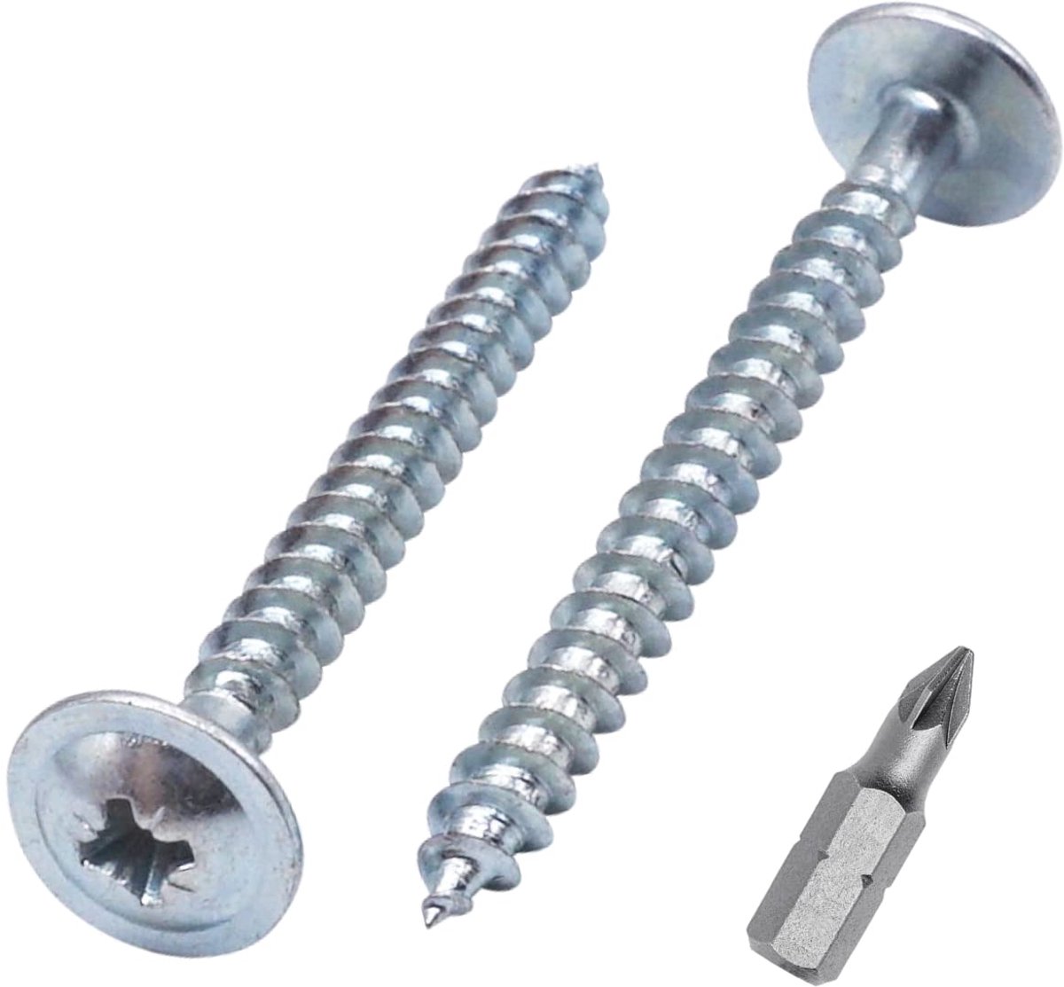 (Pack van 300 stuks) verzinkt staal 5,0 x 50 mm houten schroeven, metalen schroeven, gemodificeerde truss kop, zelftikken (300, 5,0 x 50 mm)