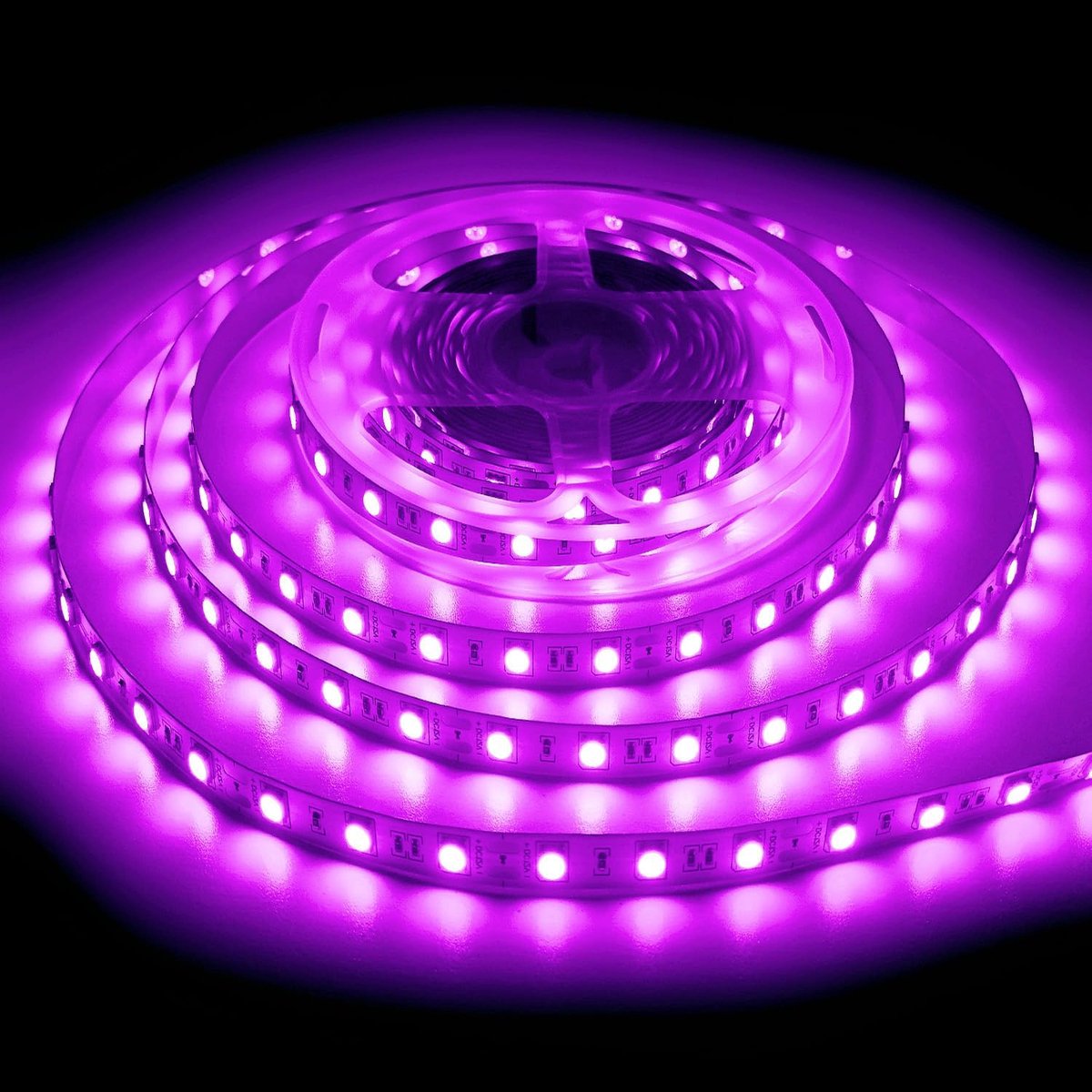 Ledstrip 5M, Roze LED Strip Licht 12V SMD5050 LED Decoratie, Snijbaar Flexibel Helder Ledstrip voor Interieur, Slaapkamer, Bar, Decoratie Keuken Kerstmis (zonder Voedingstekker)