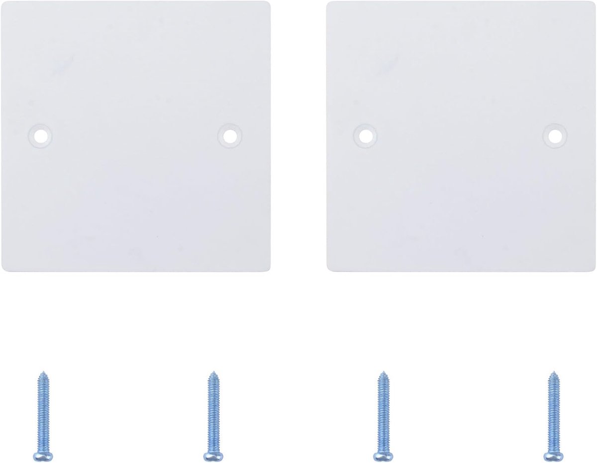 2 stuks blanco wandplaathoezen, roestvrij stalen wandgatafdekking 1-voudige blanco apparaat elektrische hoezen voor stopcontact, ongebruikt stopcontact (lichtgrijs, 86 x 86 mm)