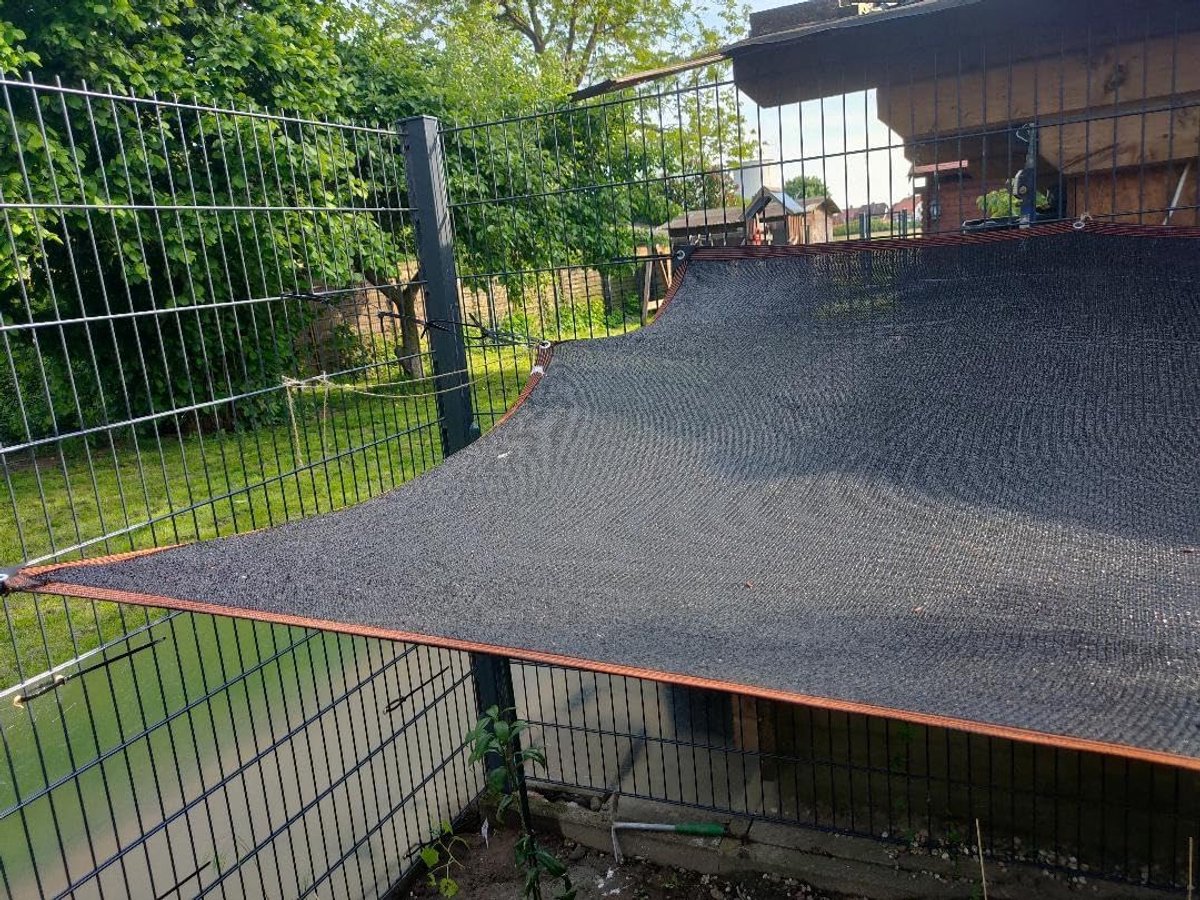 Schaduwnet voor buiten, schaduwnet 3 x 3 m, 95% UV, voor broeikas, tuin, pergola, terras, weerbestendig, schaduwzeil, ideaal voor terras, kippenhok, planten