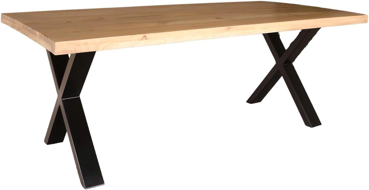 Eettafel Xavier rechthoekig 200cm lichtbruin duurzaam mangohout langwerpig eetkamertafel hout