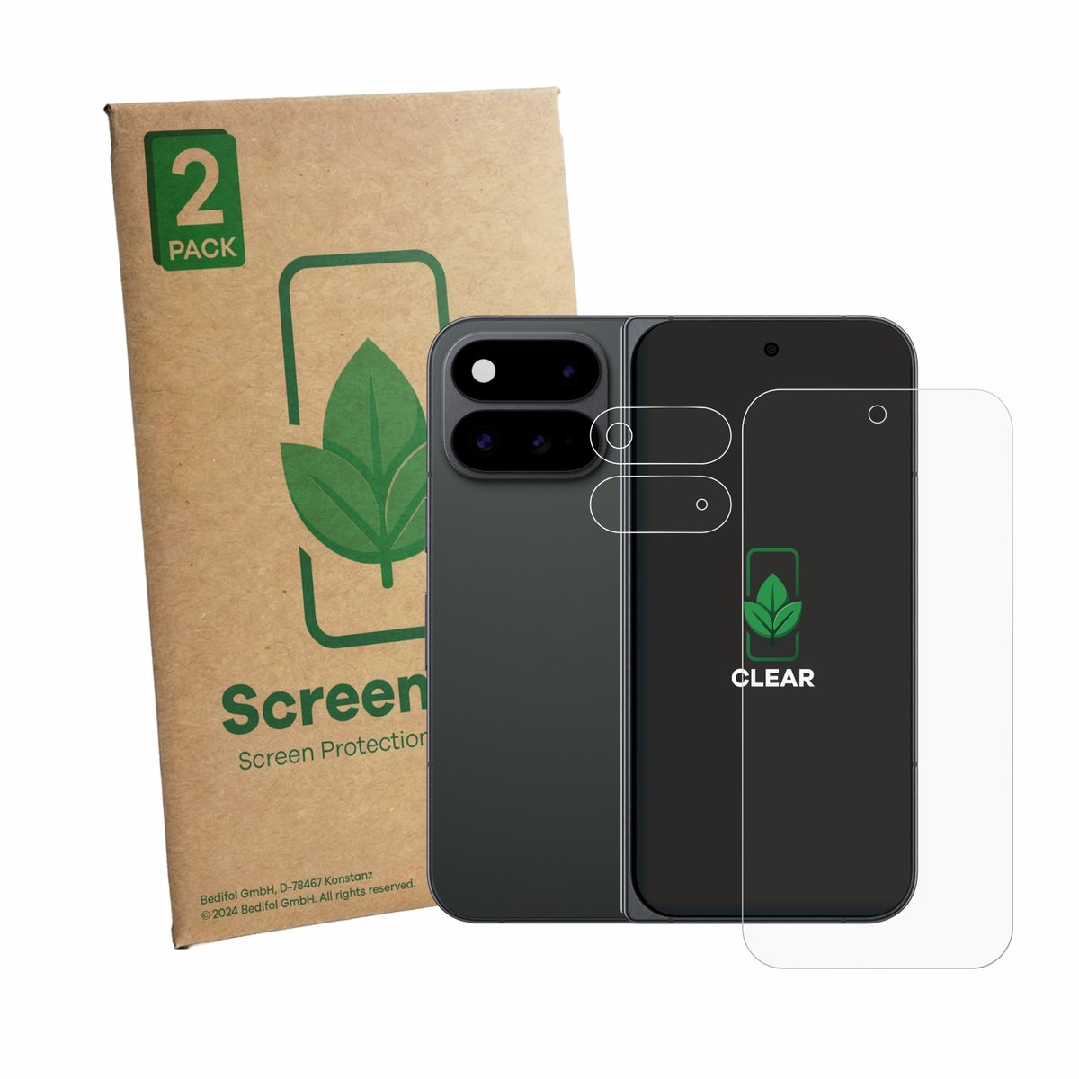 2 Stuks Screenprotector voor Google Pixel 11 Pro Fold (Voor+Camera) - Hoogwaardige Beschermfolie transparant