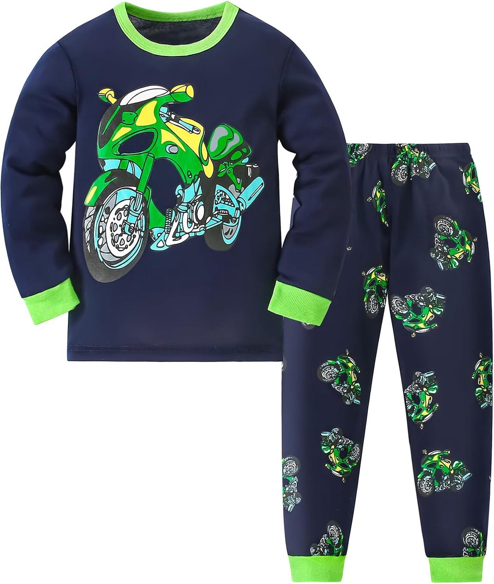 pyjama Set Katoen Lange Mouw Dinosaurus Slaapkleding Peuter Jongens Nachtkleding Outfits 3-9 jaar