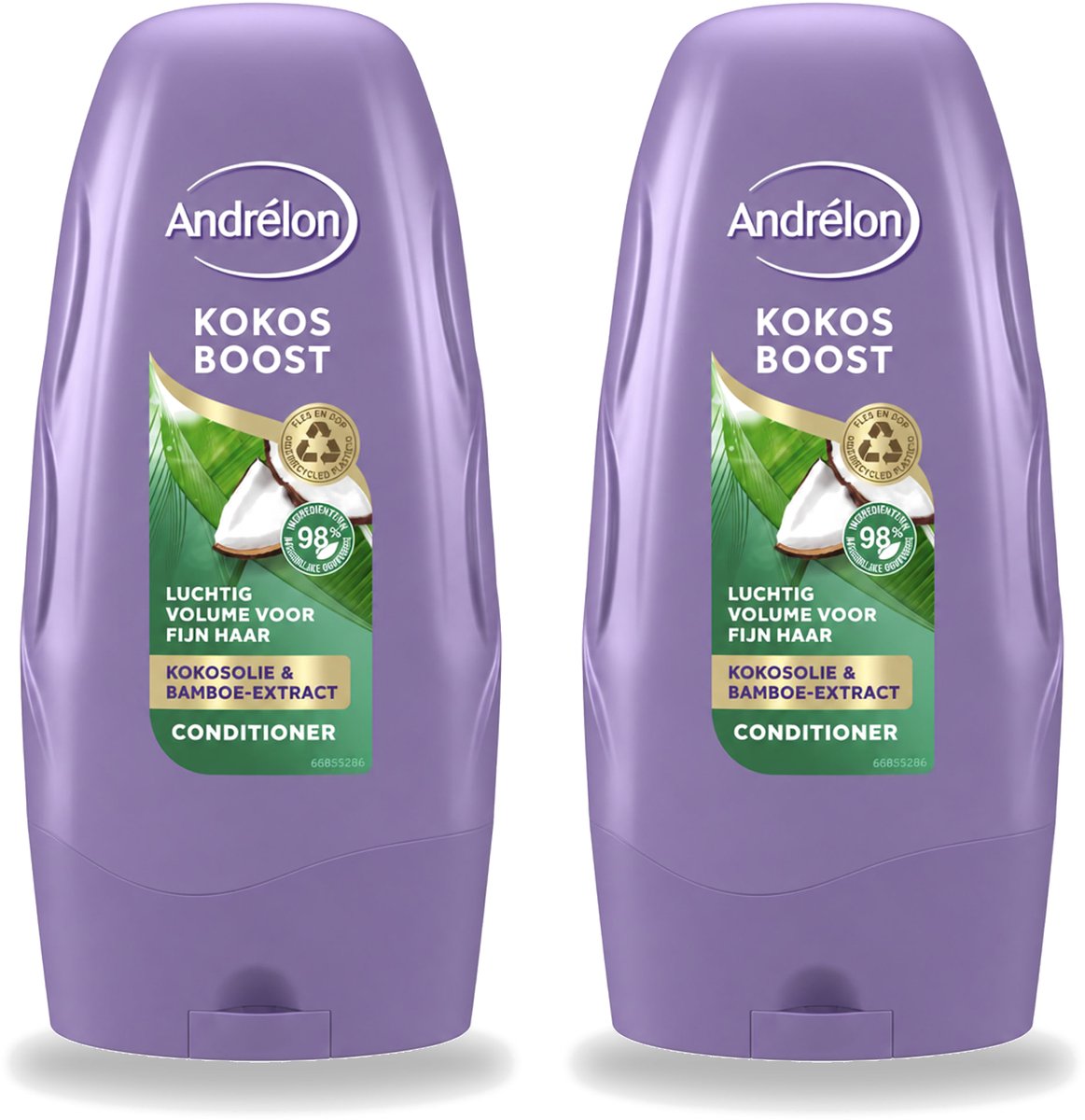 2 x Andrélon - Kokos Boost - Conditioner - Intensieve Voeding - 250 ml - Bulkverpakking - 2 stuks