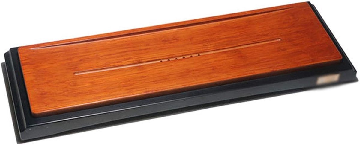Platte Thee Dienblad Drainage Kung Fu Thee Lade Massief Hout Zware Bamboe Rechthoekige Kleine Droge Theetafel 60x20x5cm