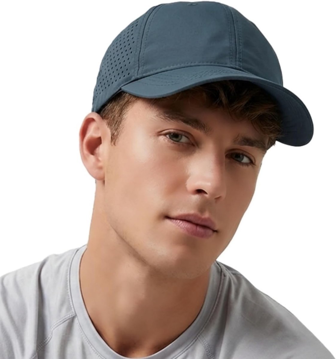 Mesh ademende sneldrogende baseballcap heren, outdoor sport dames paardenstaart baseballpet verstelbare zonwering