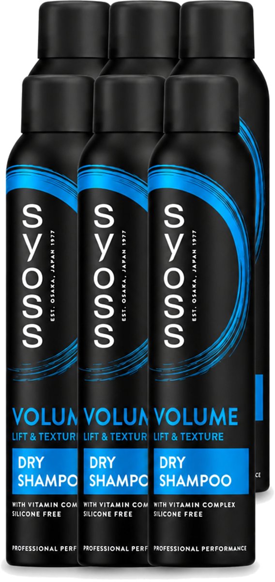 6 x SYOSS - Volume Droogshampoo - Shampoo - Voor Volumeboost - 200ml - Voordeelverpakking - 6 stuks