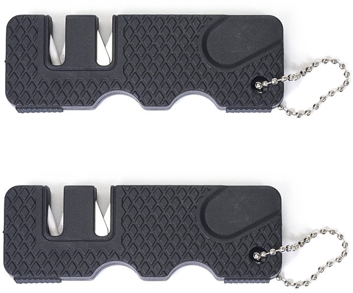 Messenslijper - Handmatig - Voor grof en fijn slijpen - Compact - Lichtgewicht - Ideaal voor outdoor - Klein - 2 stuks