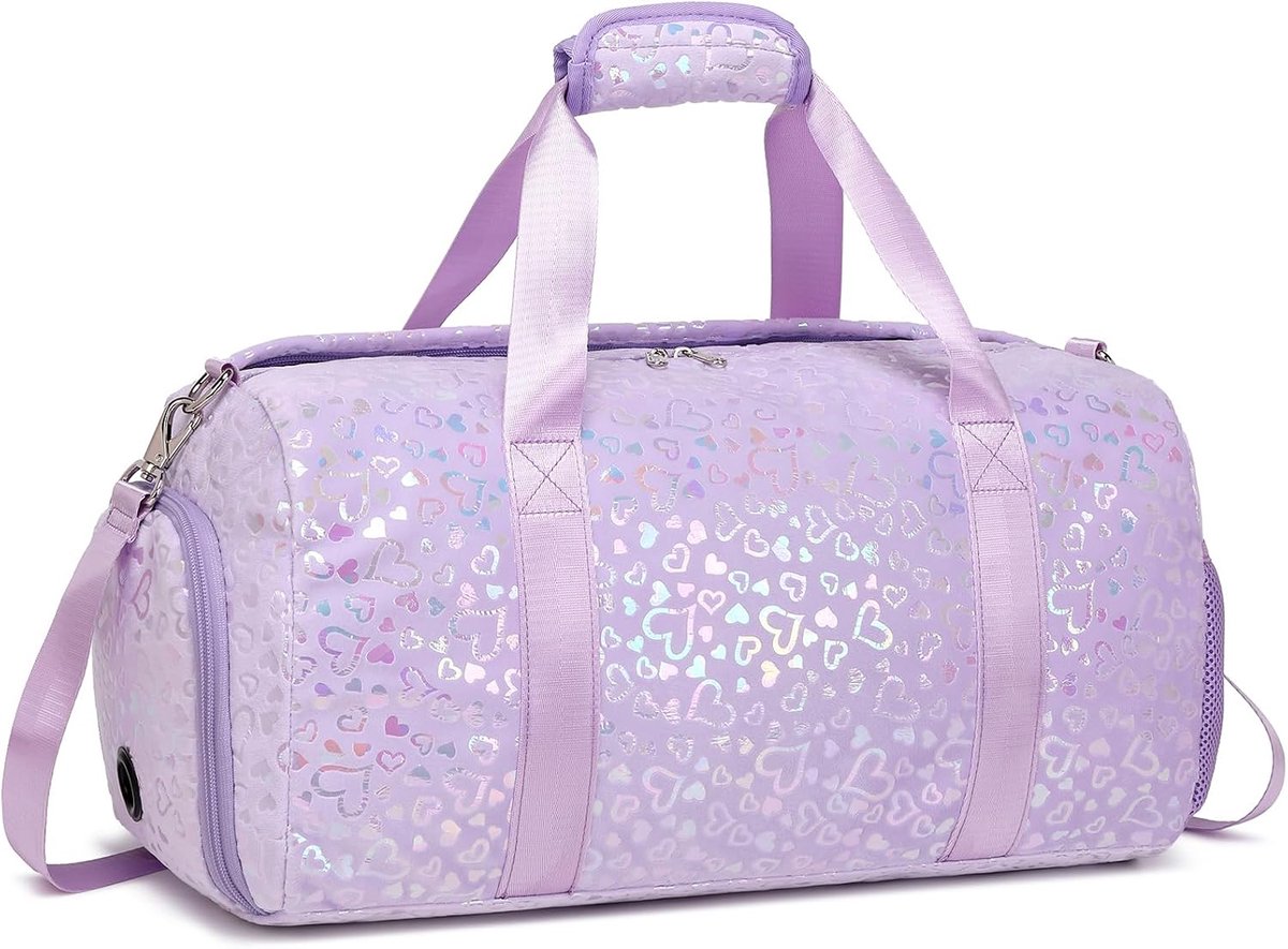 Sporttas voor meisjes, kinderen, danstas, weekendtas, kinderen, reistas, meisjes, ballettas, gymtas, ballerina's