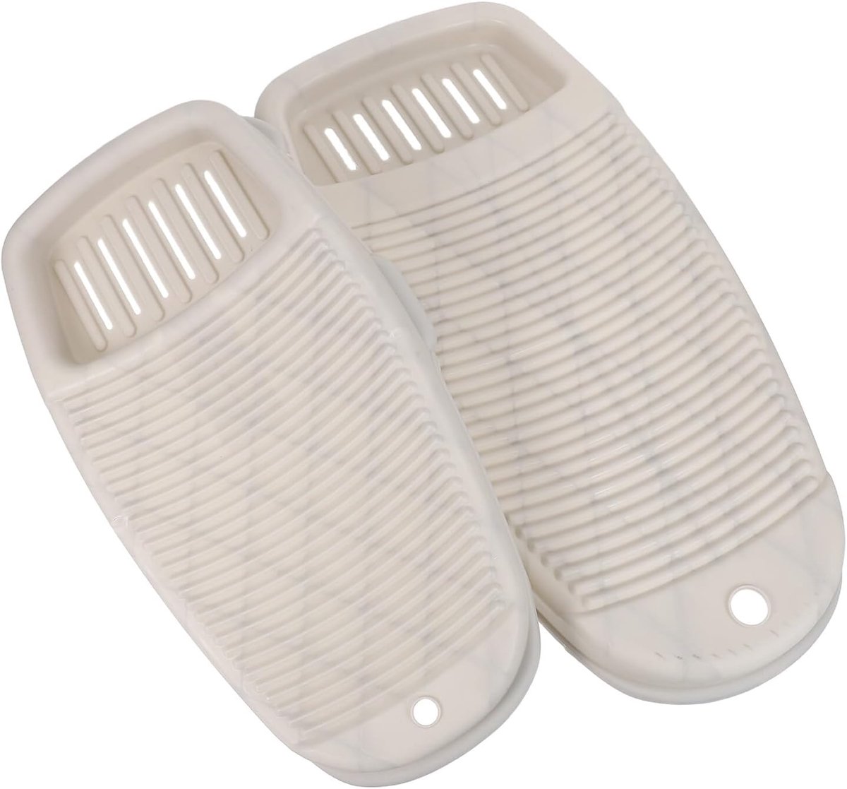 2 Stuks Draagbaar Wasbord met Ergonomisch Ontwerp Antislip Siliconen Basis Stevig Kunststof Wasplank voor Handwas Kleding voor Huishoudelijk Gebruik Reizen
