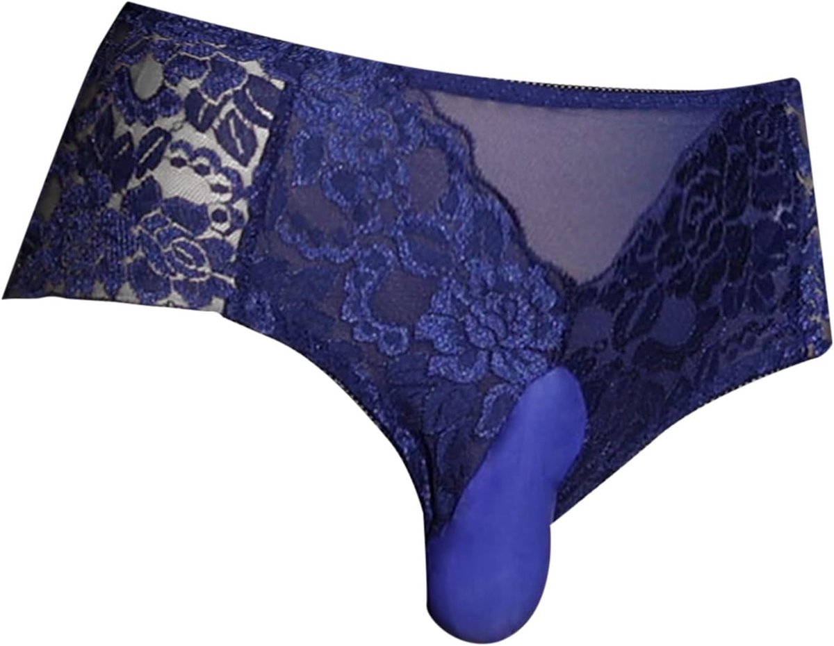 Sexy jacquard-herenslip, U-vormige zak, glanzend ondergoed, puur ondergoed