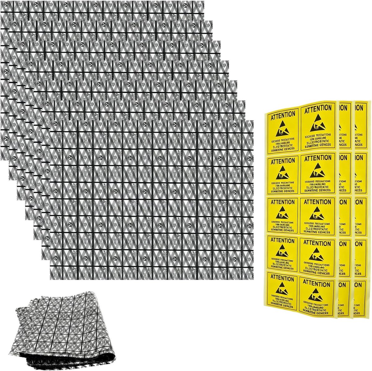 30 stuks antistatische zakken, groot formaat, 30 x 40 cm, met 30 sluitstickers, herbruikbare hoezen van PE voor moederborden, grafische kaarten, harde schijven en gevoelige elektronische componenten