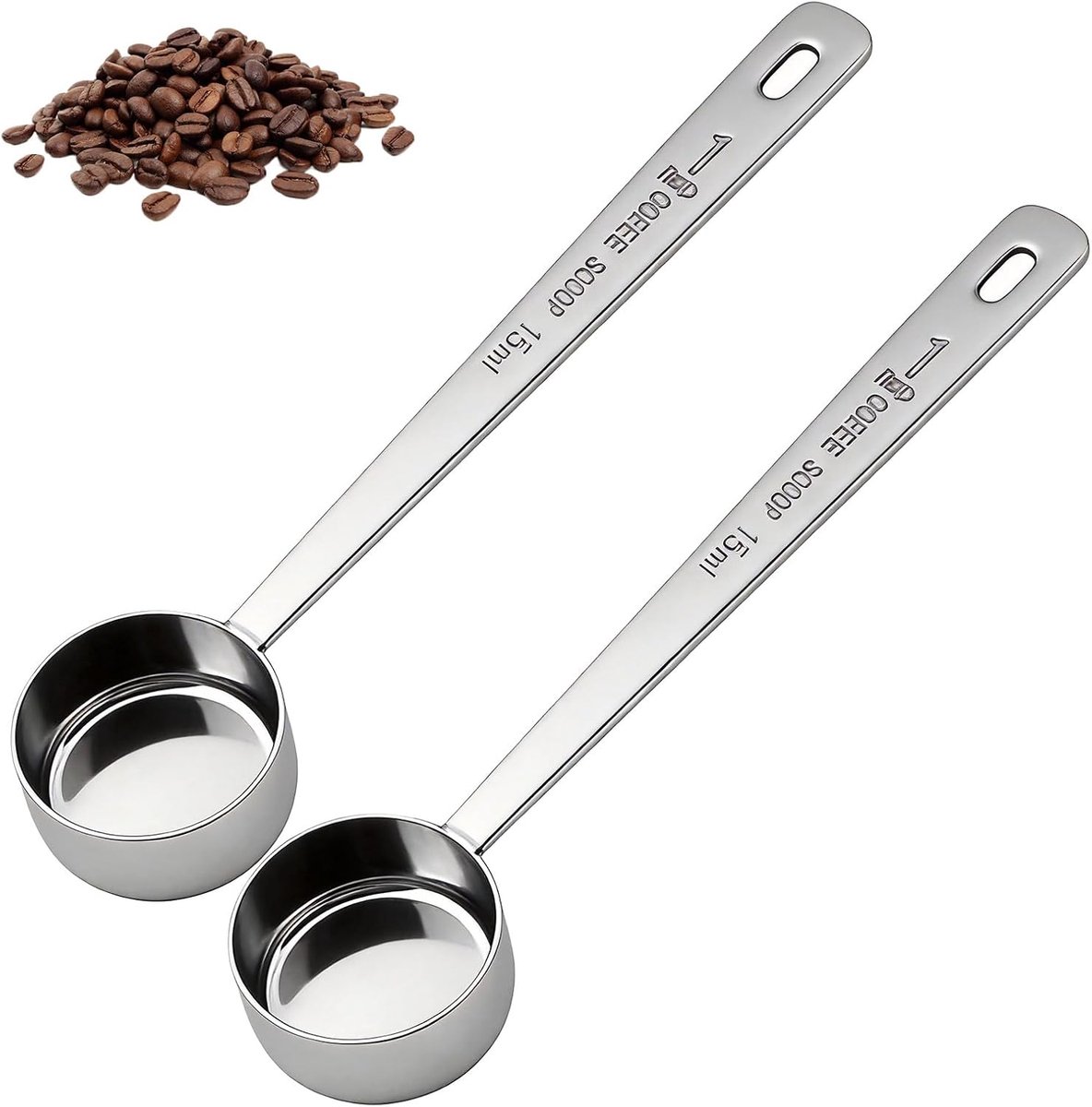 15g Eiwitschep 2 Pack Lange Handvat Maatlepel Duurzaam Gemakkelijk Te Reinigen Ideaal voor Koffie Eiwit Supplementen