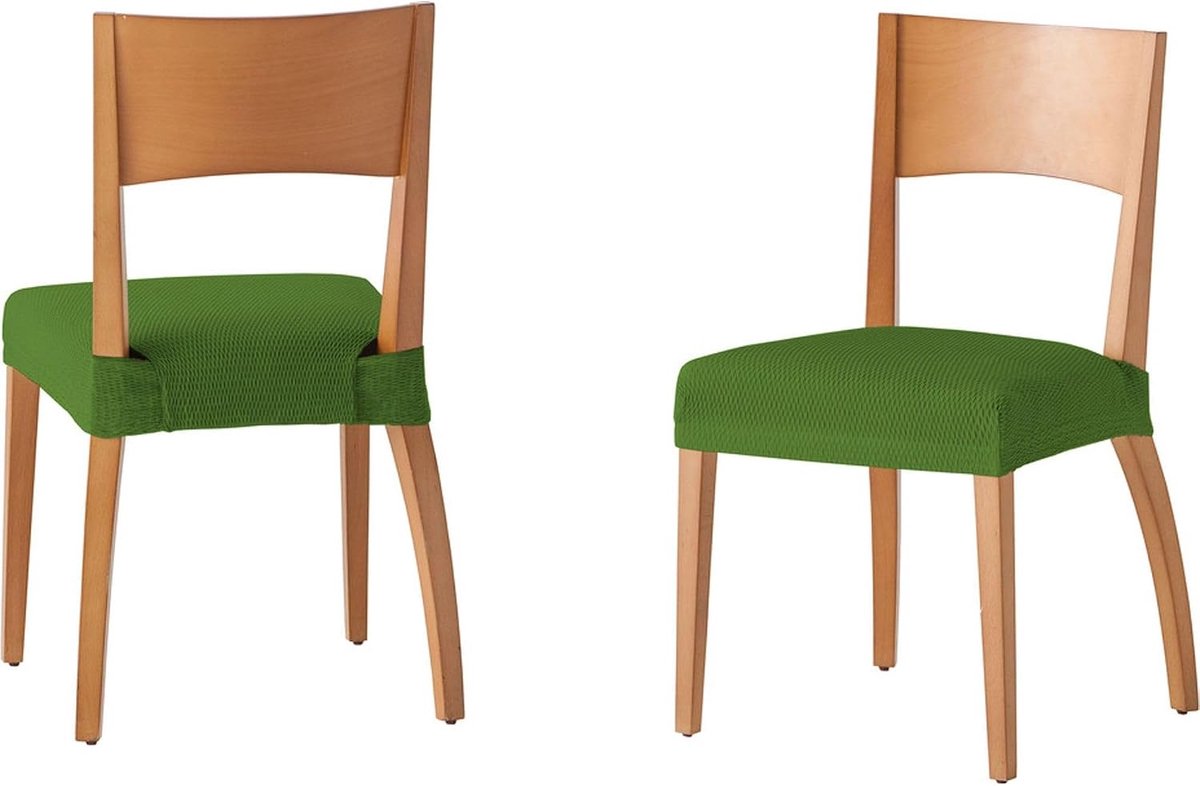 Set van 2 antislip stoelhoezen, gevoerde en verstelbare stoelhoezen, 100% gemaakt in Spanje, elastisch en zeer zacht