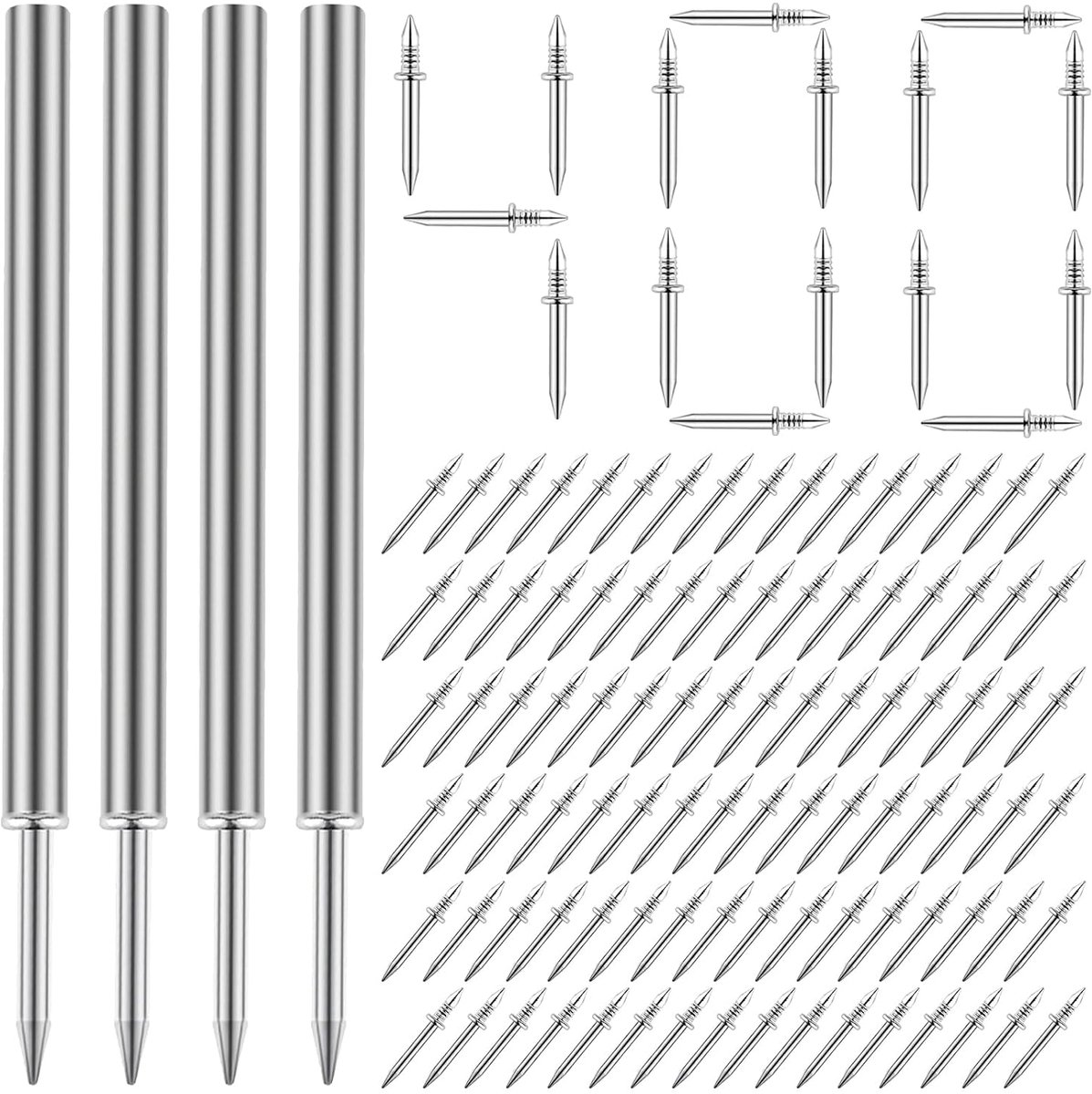 400 stuks dubbele kop plinten nagels + 4 hulsgereedschap