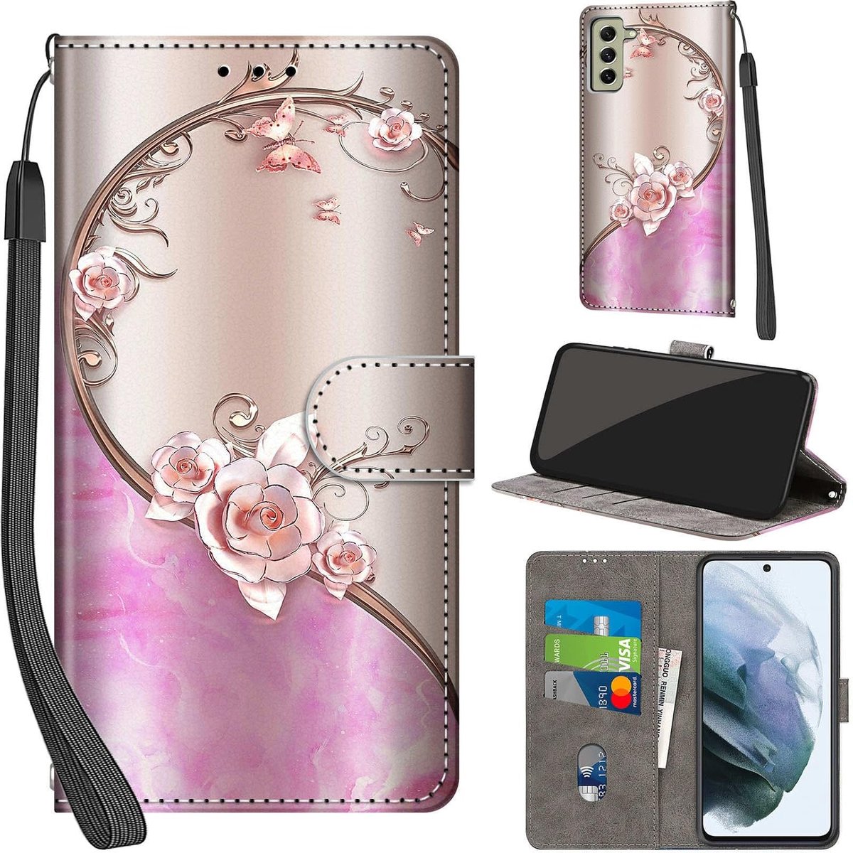 Portemonnee Telefoonhoes voor Samsung Galaxy S21 FE Steeg