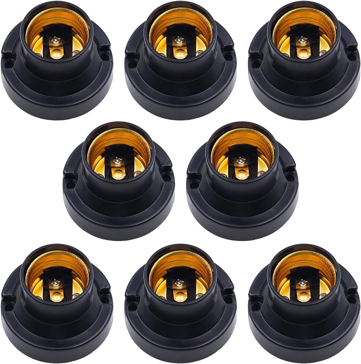 8 stuks lampfitting E27 gloeilampfitting lampfittingen vintage fitting om vast te schroeven lampvoet adapter voor inbouwlampen gloeilampen halogeenlampen