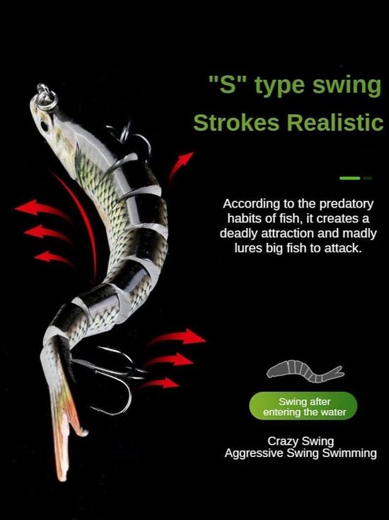 5pcs Mini Glide Baits,Gewrichtsgebonden zwemlokaas voor het vissen op — afbeelding 5