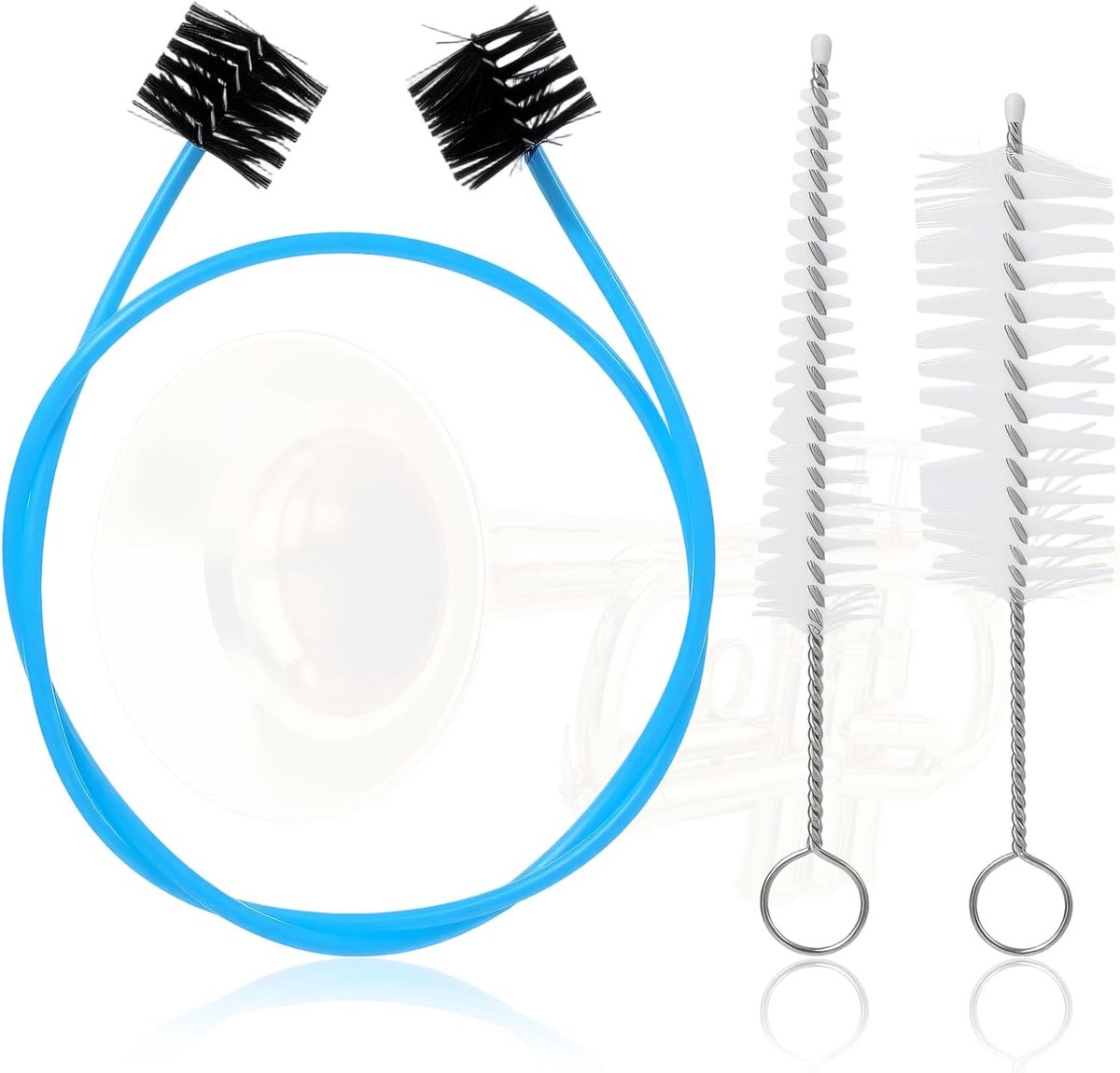 Reiniging Care Kit, reinigingsborstels voor blaasinstrumenten, reinigingsborstels voor blaasinstrumenten met mondstuk, Trumpet Cleaning Kit, onderhoud en verzorging van muziekinstrumenten