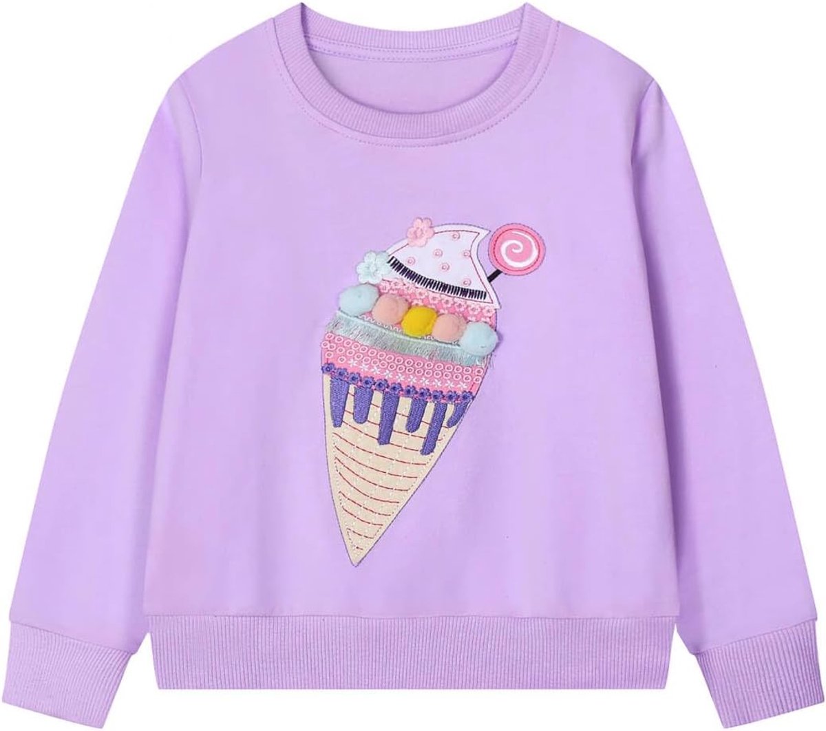 Sweatshirt Meisjes 100% katoen Meisjes Sweaters Casual Jumper voor Kinderen Ronde Hals Eenhoorn Pullover Mode Herfst Winter Kleding Leeftijd 2-9 Jaar