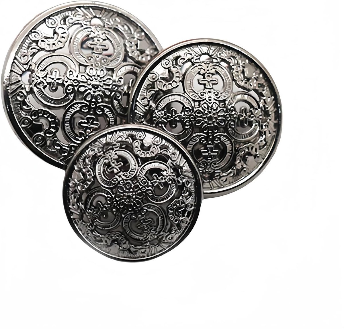 Knopen zwart zilver goud ronde decoratieve knoop voor kleding naai accessoires