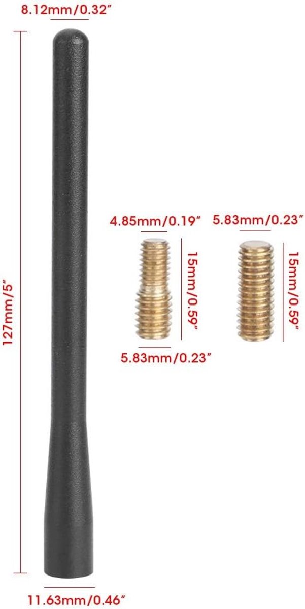 5inch Autoantenne Aluminium Vrachtwagens Antenne Signaal Antenne Vervanging voor 1500 2500 3500