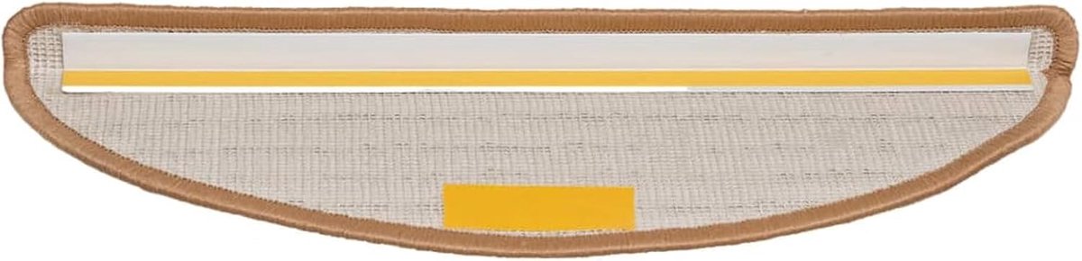 Trapmatten, beige, 56 x 20 cm, geluidsdempend, antislip en warme traptreden, mattenset voor treden, 100% PP, getuft, 700 g/m2