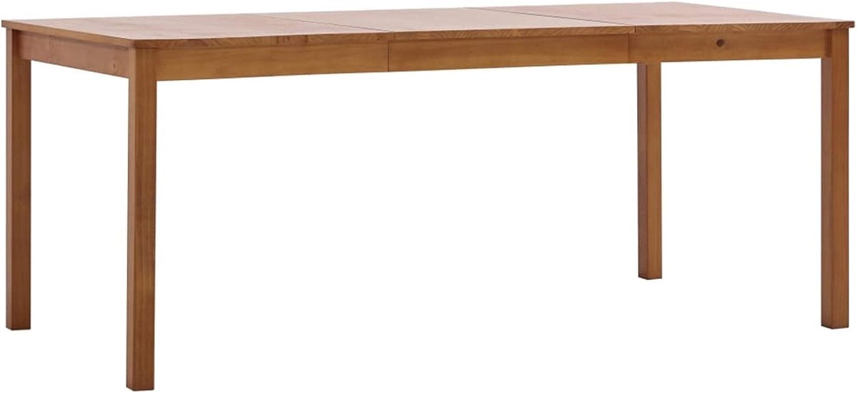 Eettafel, bruin, 180 x 90 x 73 cm, van grenenhout, eettafel, moderne eettafel, tuineettafel 283404
