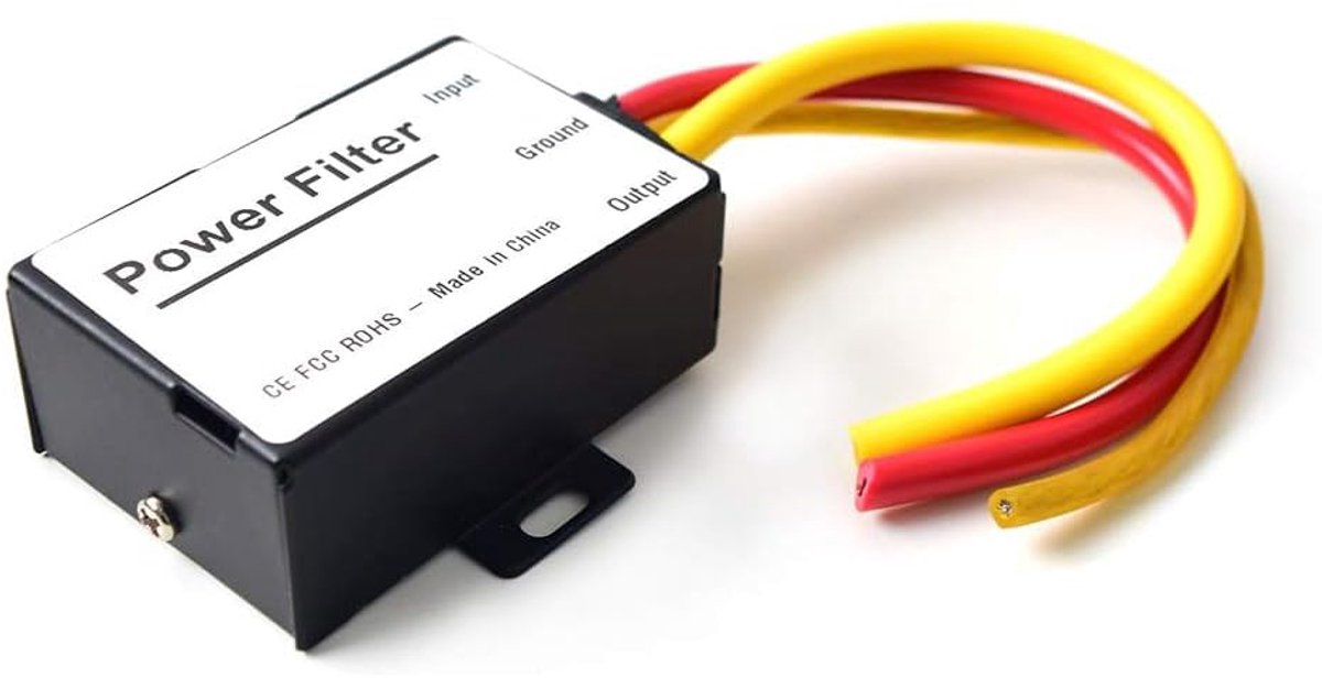 Netfilter voor de auto, EMI, ruis, aardlus, isolatie, ruisonderdrukker voor de autoradio, audio, radio, versterker, speaker, equalizer, subwoofer, 12V