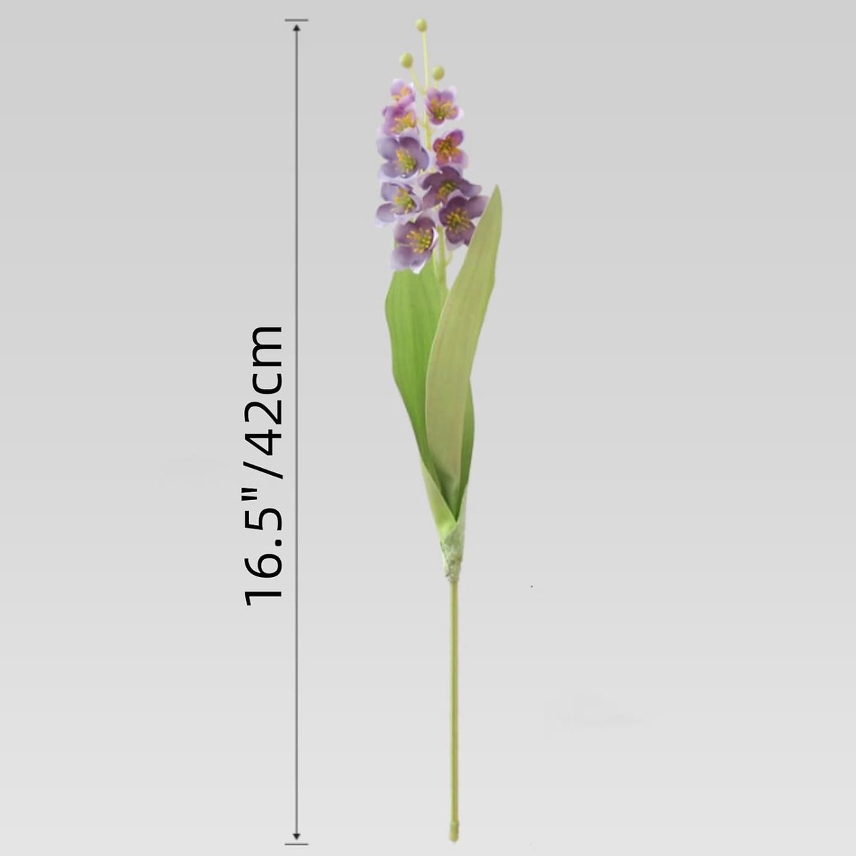 Kunstbloemen, lelietje-van-dalen, plastic bloem, winderige bel, orchidee buiten, bruidsboeket voor thuis, tuin, feest, huwelijksdecoratie (donkerpaars)