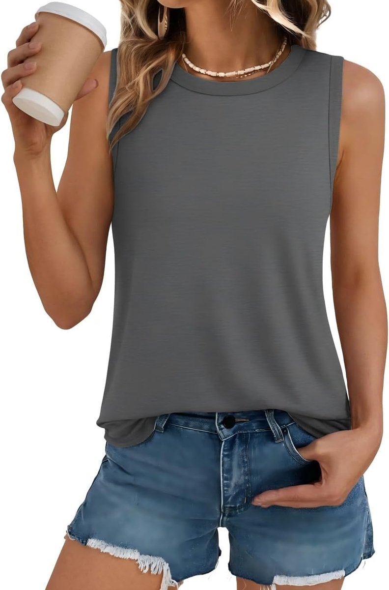 Zomer Casual Mouwloos Mode Vest Tops Losse Fit Hemdje Tank T-shirts