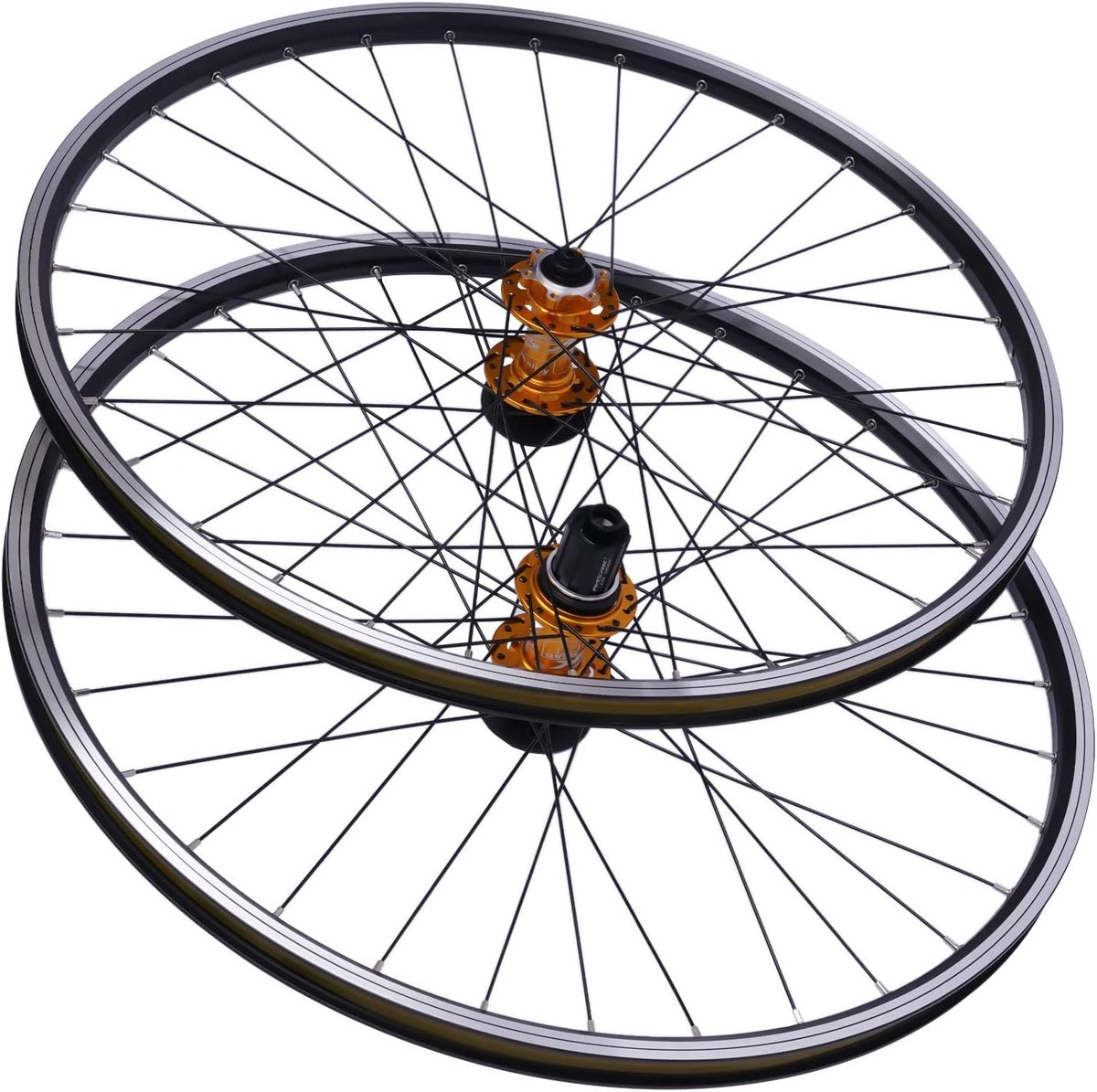 Aluminium velg, schijfrem, MTB-wielset, snelspanner voorwiel achterwiel, achterwiel, voor achterwielen, zwarte fietswielen
