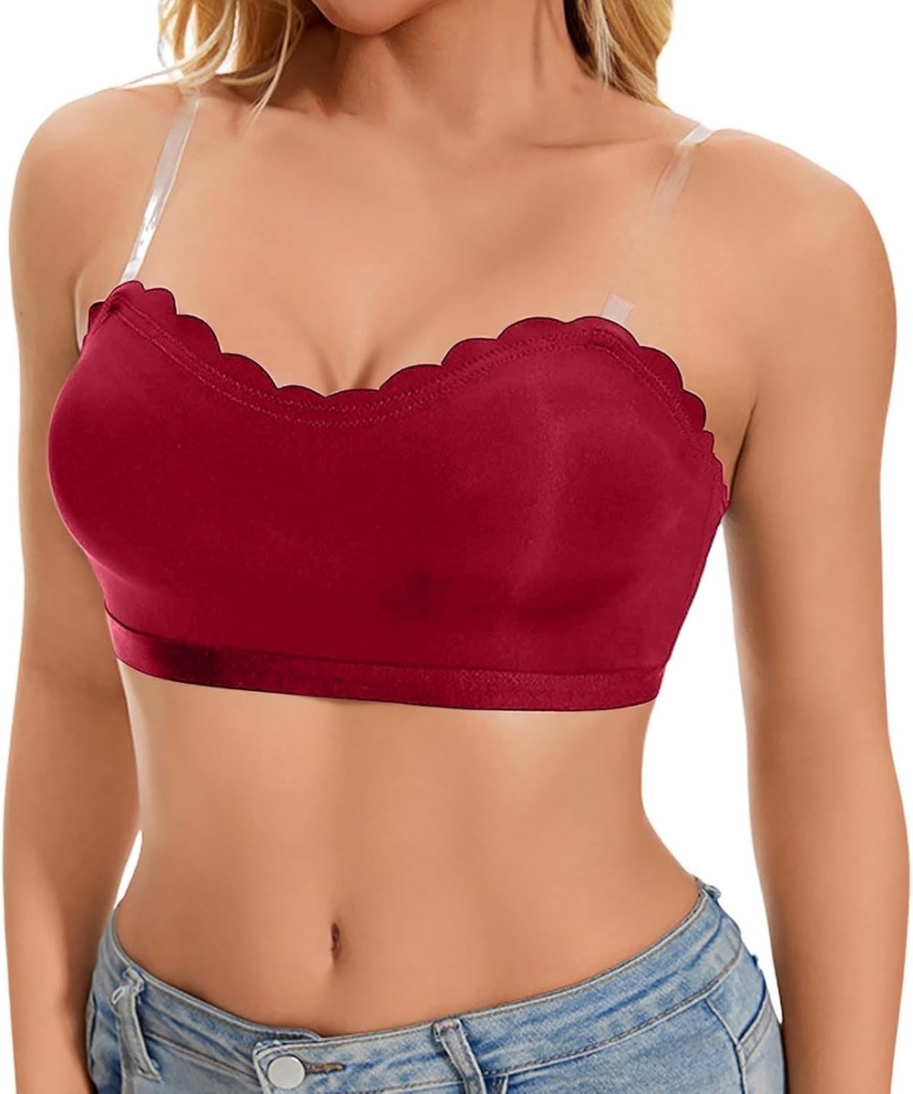 Zonder beugel dames zachte beha bustier naadloos comfort V-hals gevoerd kant bralette ademend sexy brede bandjes zonder naad modern chic A54