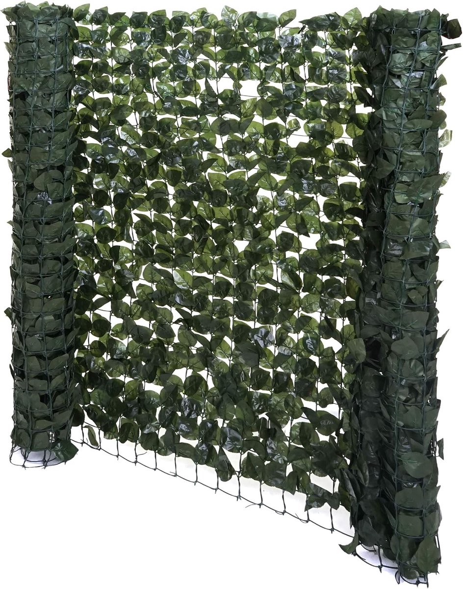 T811, beukenheg, inkijkbescherming, windscherm, bekleding voor terras, omheining, 300 x 100 cm, donker