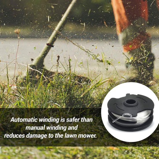 Spoelen voor LIDL Parkside, met 2 doppen, nylon draden vervangingsspoel voor LIDL Parkside trimmer grastrimmer PRTA 20-Li A1, B2, C3; PRT 550 A1, A3; PRT 300 A1 - 2x4m — afbeelding 3
