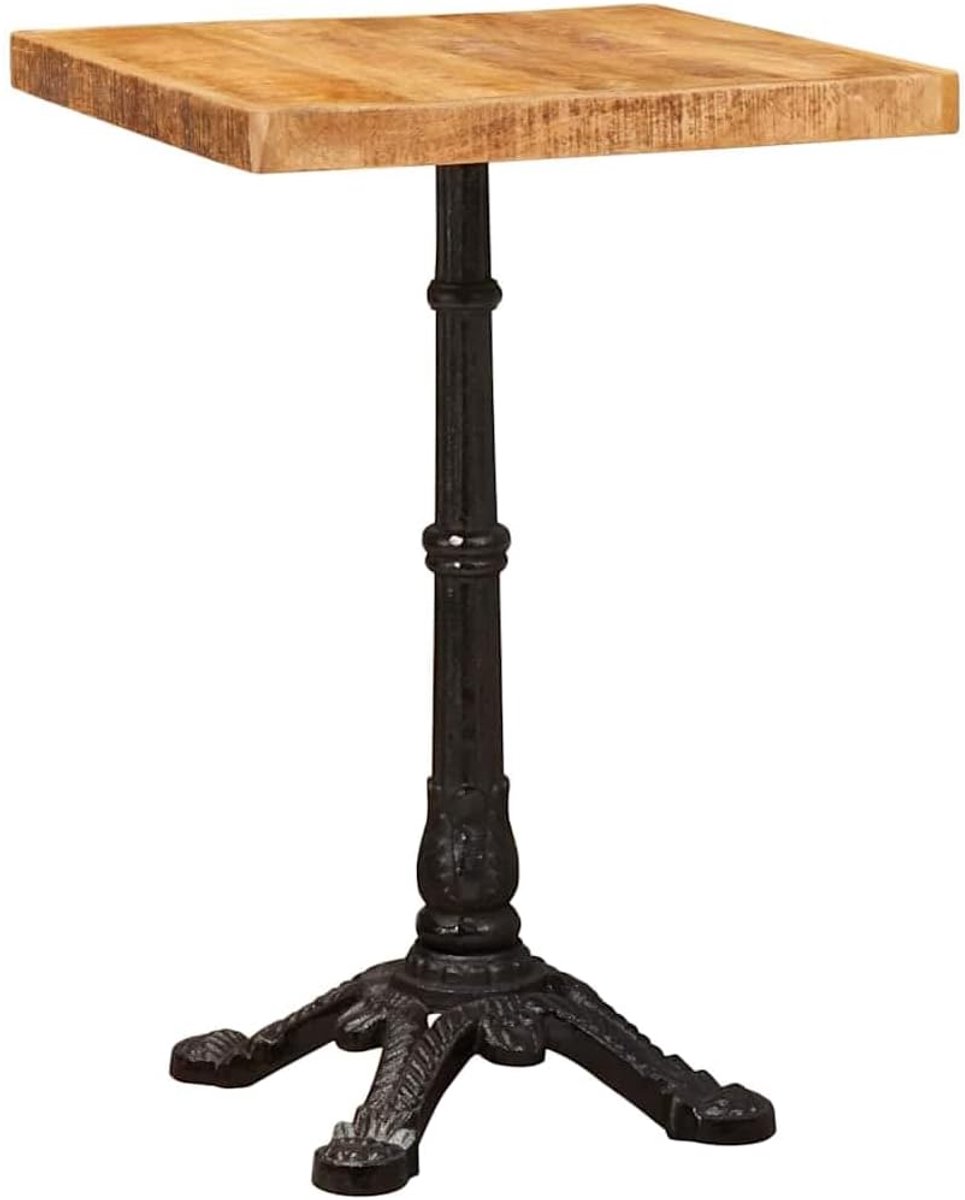 Mangohout rustieke bistrotafel vierkant 50x50x76 cm