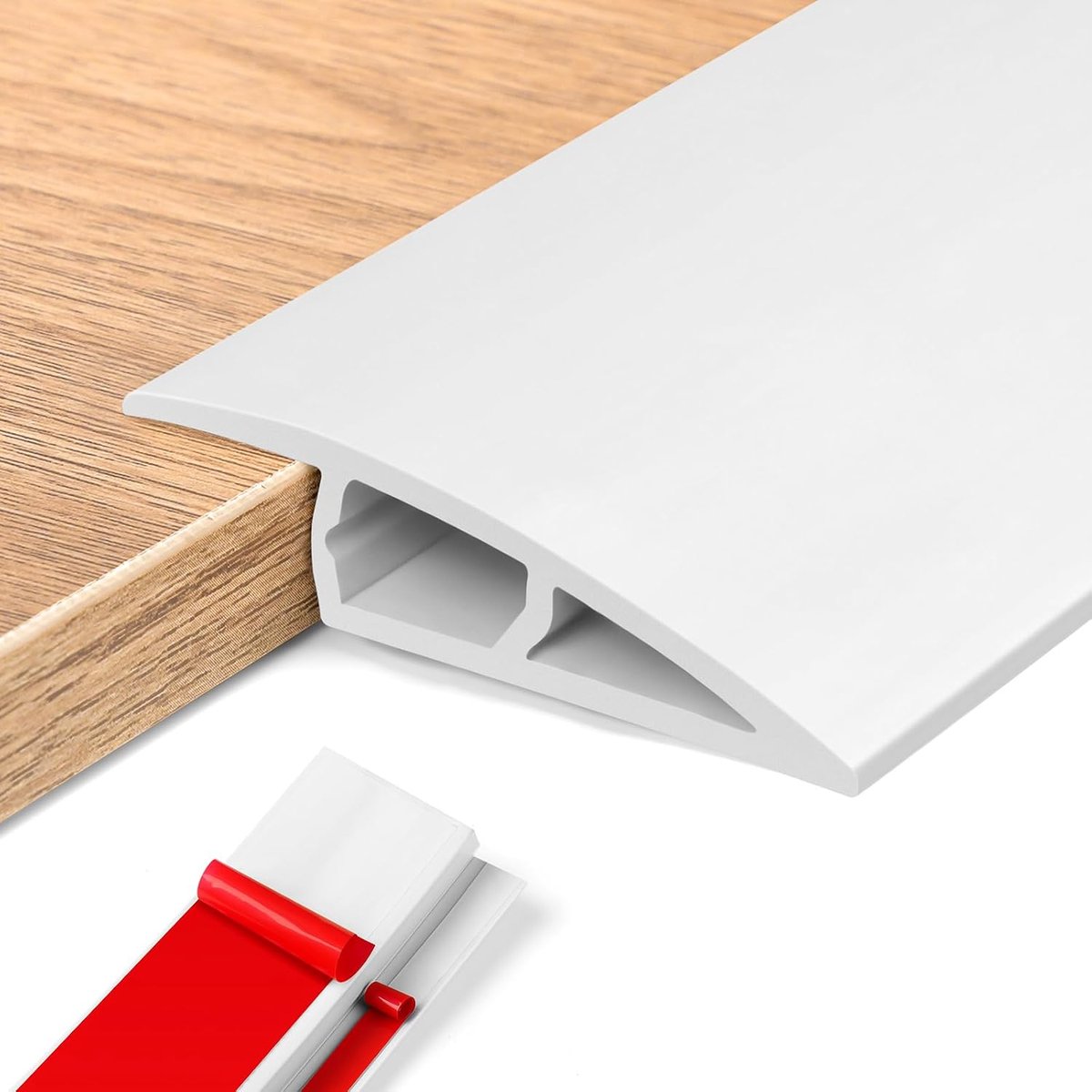 zelfklevend, overgangsprofiel, hoogtecompensatie, overgangsprofiel voor parketvloeren, laminaatdrempels (wit, 10~15mm(H),2m(L))