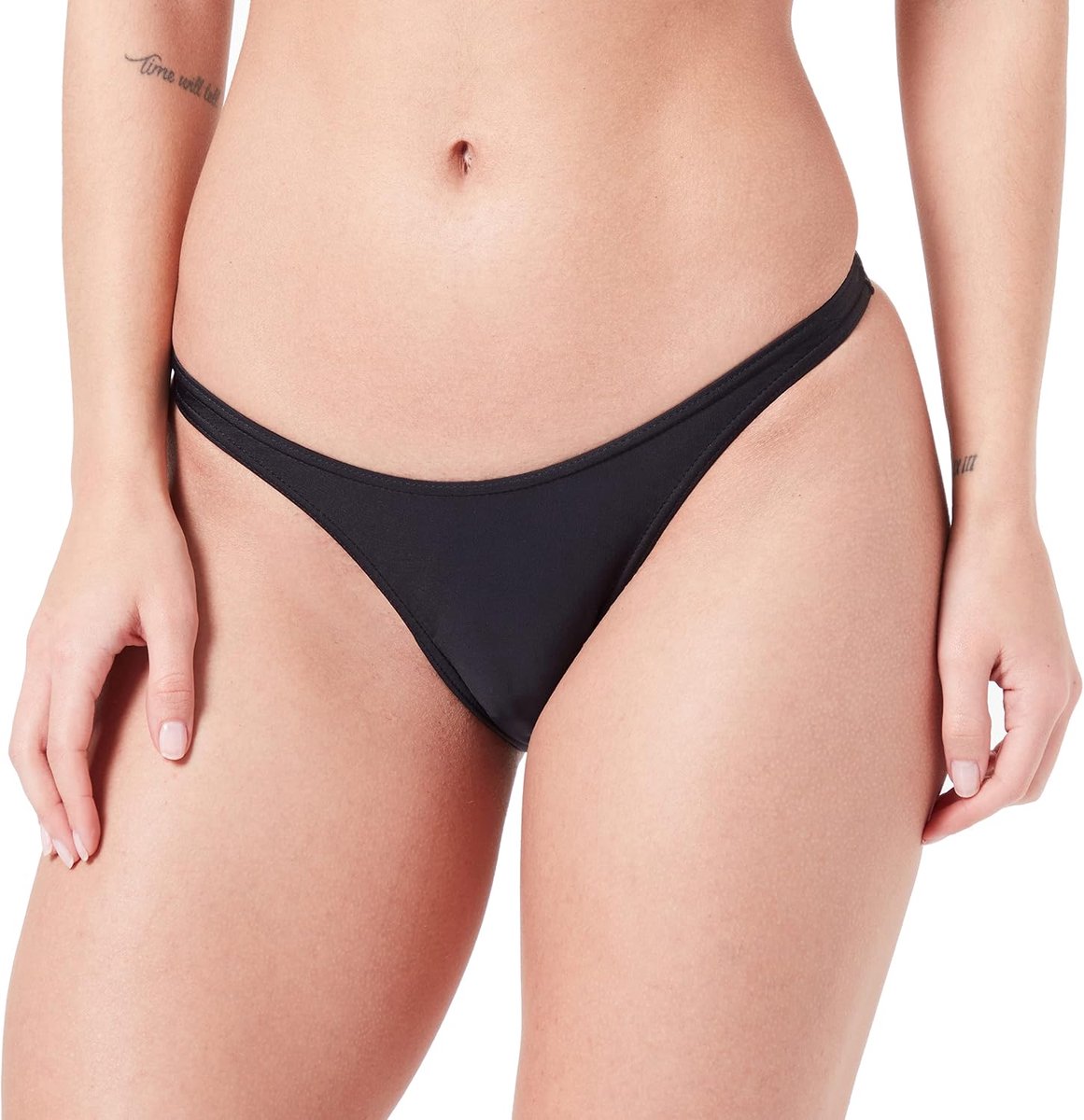 pression Bikinibroek voor dames, Zwart, 48
