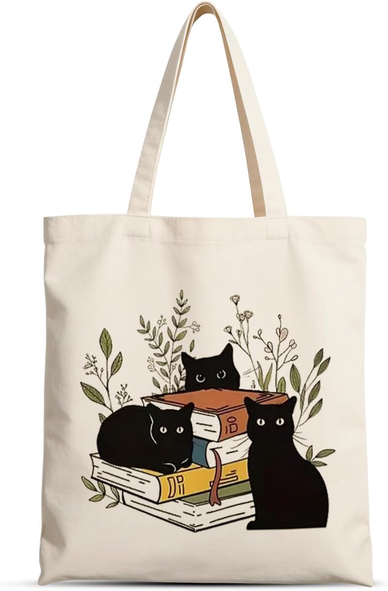 Tas, Canvas Draagtas met Teckelprint, Herbruikbare Stoffen Tas 40x35 cm voor Winkelen, Dagelijks Gebruik en Reizen