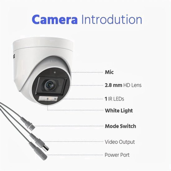 Beveiligingssysteem – Bewakingscamera Set – CCTV Systeem – Camerasysteem – 16 Kanaals Recorder – 2TB HDD Opslag – AI Detectie met Nachtzicht tot 20 Meter — afbeelding 3