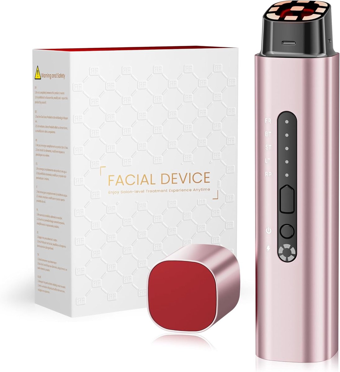 Radiofrequentie-Gezichtsmassageapparaat Microstroommassageapparaat Elektrisch Schoonheidsapparaat Tegen Rimpels Anti-Aging Anti-Acne Lifting En Versteviging Voor Gezicht En Hals