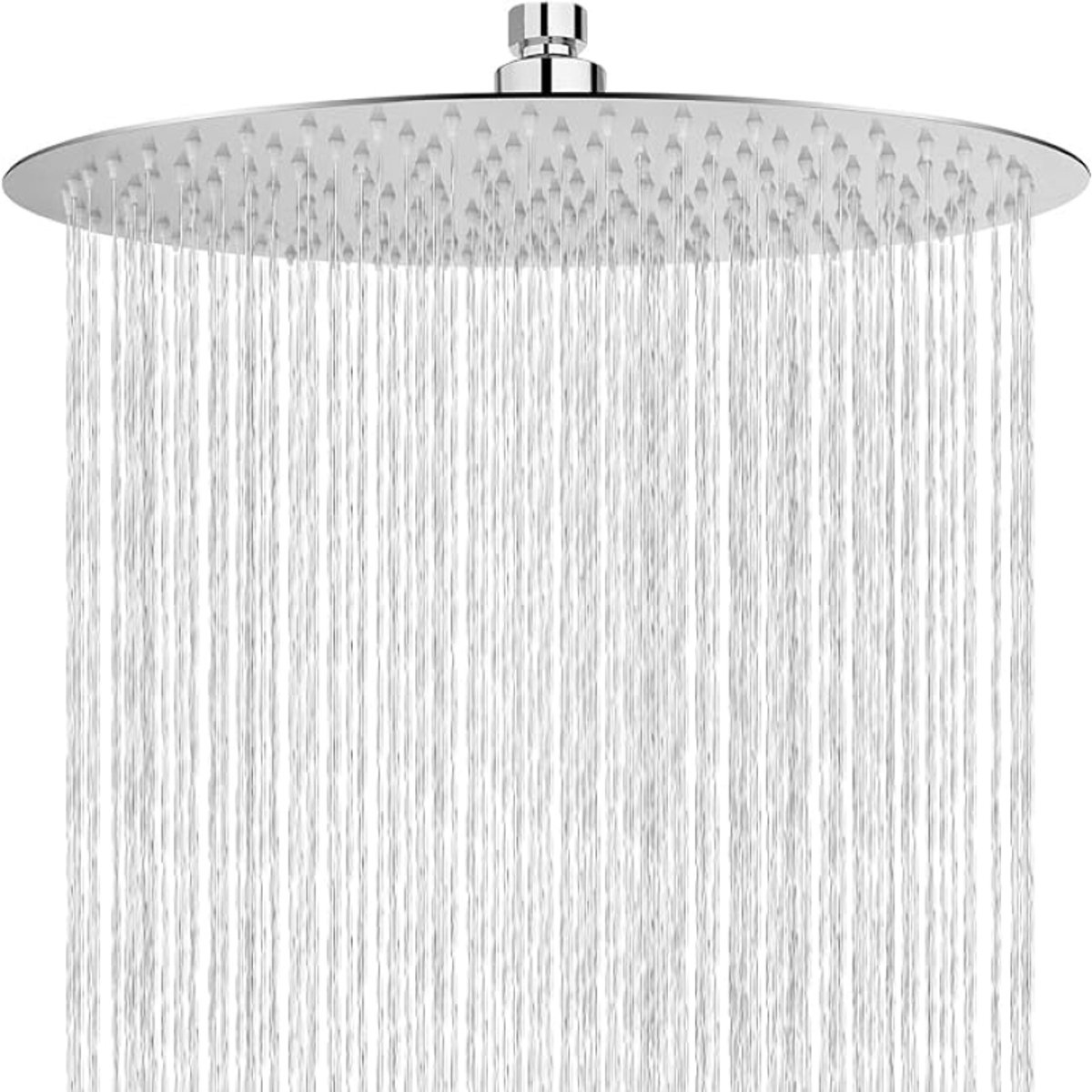 Regendouche 10 inch – Ronde Douchekop RVS 304 – 25,4 cm – Anti-Kalk Nozzles – Verstelbare Hoofddouche voor Muur of Plafond