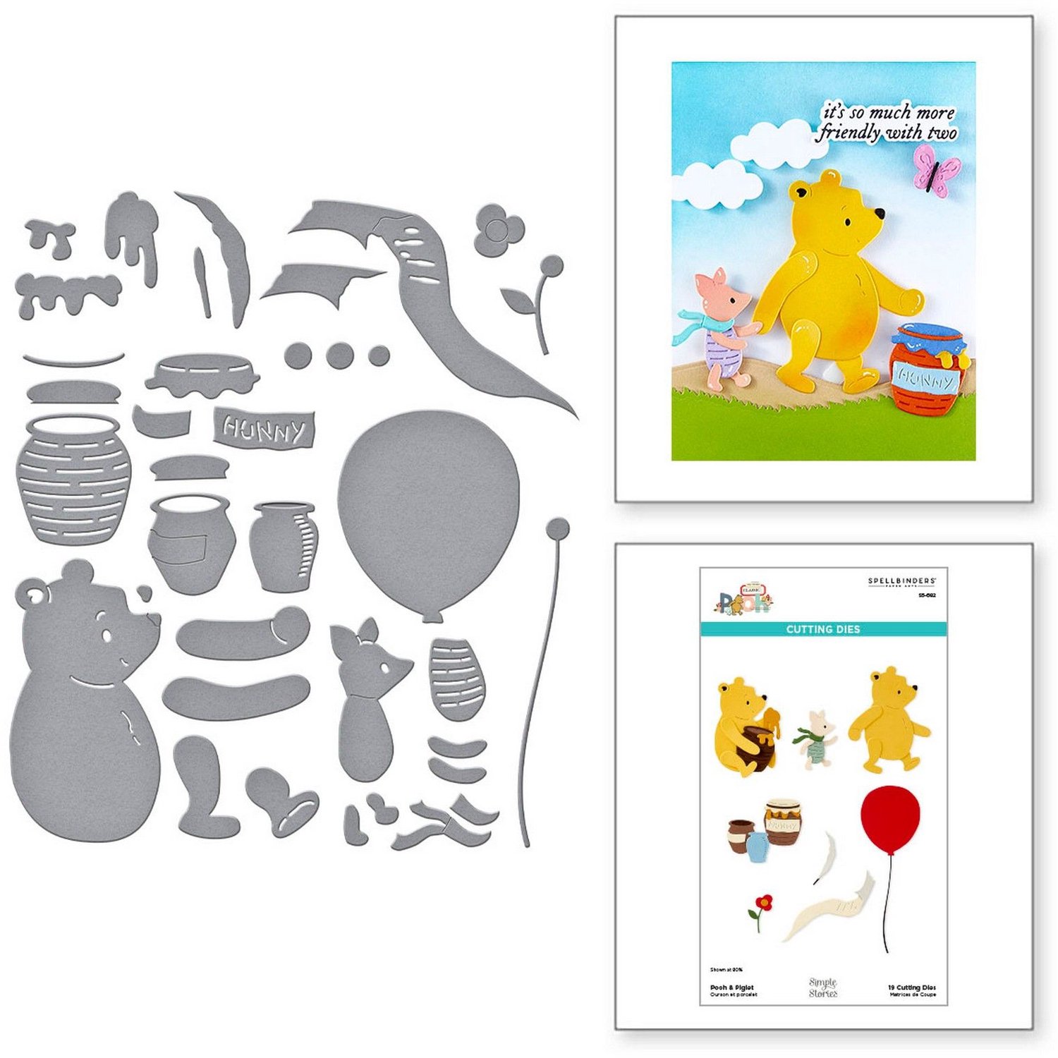 Spellbinders Snijmallen - Pooh & Piglet - 19 st.