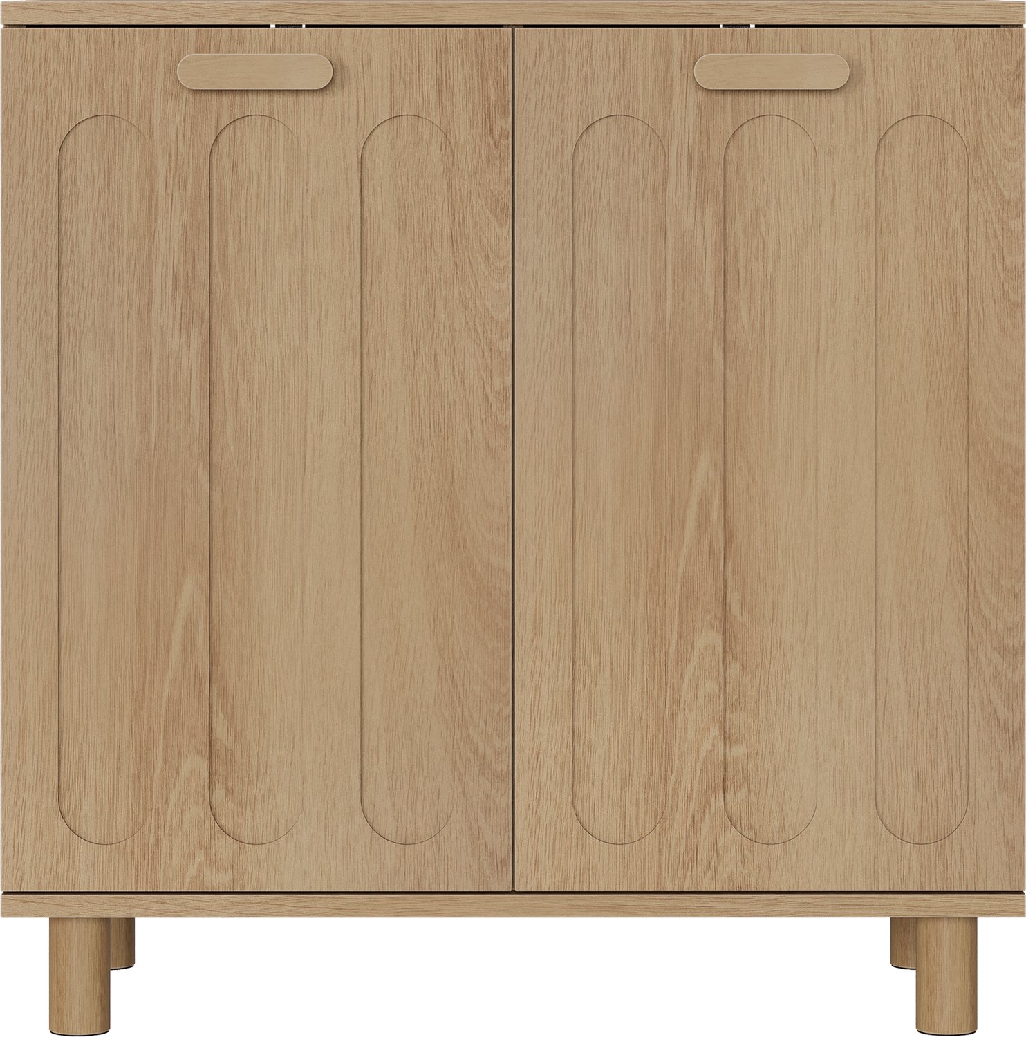 SONNENH Wassorteerder in kast met 2 uitneembare wasmanden en kantelfronten - Eikenlook - 66 x 35 x 67 cm