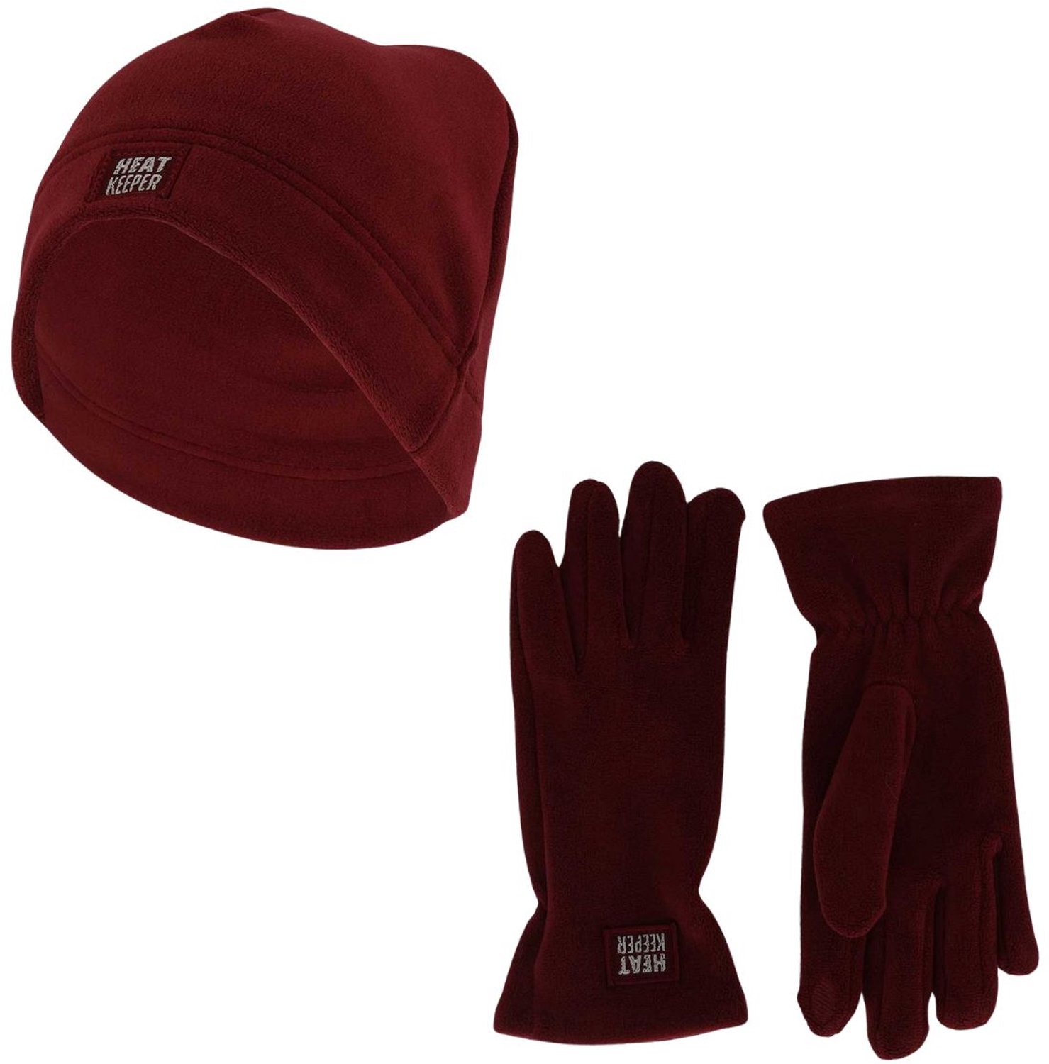 Heatkeeper Dames Winter Thermo Set - Fleece - Muts + Handschoenen - Burgundy - One Size
