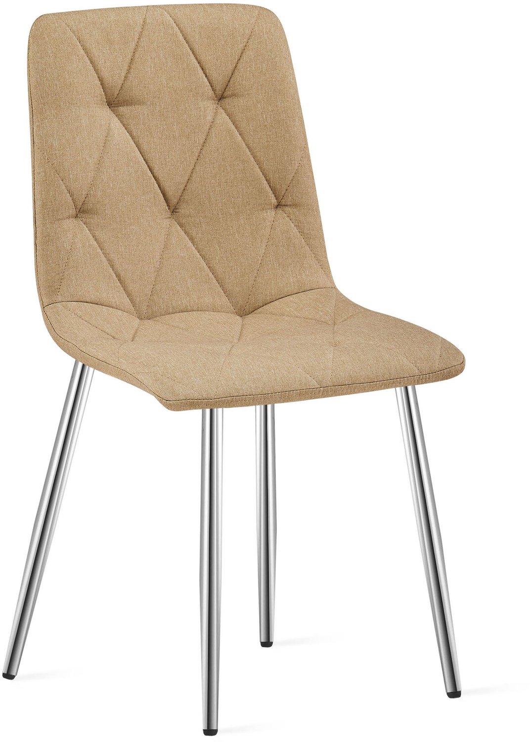 LEOBERT LIBRA Eetkamerstoel – Groen Stof – Metalen Poten – Comfortabele Gestoffeerde Zitting – Modern Design – Voor Woonkamer, Keuken en Eetkamer – Max. 110 kg